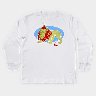 Lion in glasses Kids Long Sleeve T-Shirt